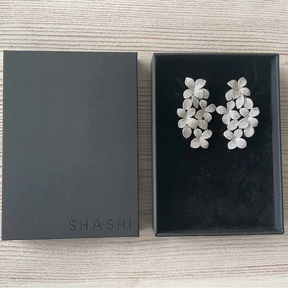 Shashi White Gold Alyssa Drop Earrings